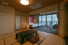 【和洋室・1日1組限定「波の音」】オーシャンビュー絶景を愉しむ和洋室「波の音」
