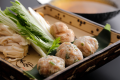 【秋のお料理】合鴨つみれときのこの鍋（一例）