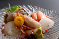 【夏のお料理】鬼海老などの新鮮なお造り5種盛り（一例）