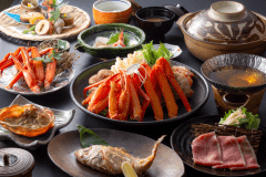 【香住蟹＋のどぐろ】香住の春＆秋の味覚「香住蟹」と高級魚「のどぐろ」を塩焼きで味わう。