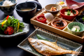 【朝食】大吉の朝食の主役は、「ご飯」。粒の立った甘い自家製コシヒカリ米の美味しさに舌鼓！