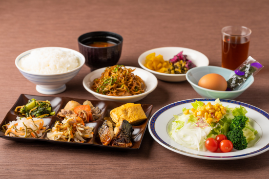 種類豊富なバイキング朝食