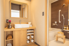 ジャパネスクルームのバス・パウダールーム