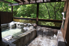 夏季限定の国有林に囲まれた露天風呂