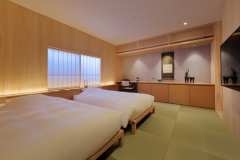 「東亭」2階 プラチナスイート ツインベッドルーム+ダイニング+リビング+温泉ルーム(温泉半露天風呂)【2】 「東亭」2階 プラチナスイート ツインベッドルーム+ダイニング+リビング+温泉ルーム(温泉半露天風呂)【2】