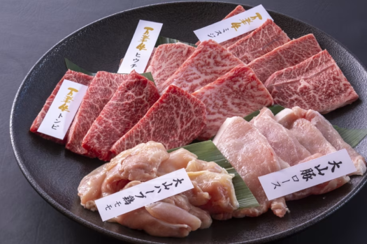 【1泊2食付】肉匠はなふさセレクション・希少部位を贅沢に味わう鳥取いなば万葉牛ディナープラン～【源泉かけ流し温泉付き】