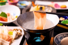 【しゃぶしゃぶ会席】口いっぱいに広がる肉汁とお出汁の香り