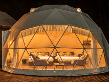 6mドームテント♪夜間のドームテントは日中とは違う趣があります☆彡