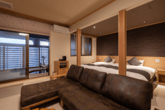 木のぬくもりが肌にやさしい露天風呂付和洋室【汐音／101】