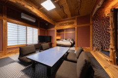 和洋室（和室8畳＋ツインベッドルーム）※眺望なし【伽羅／207】