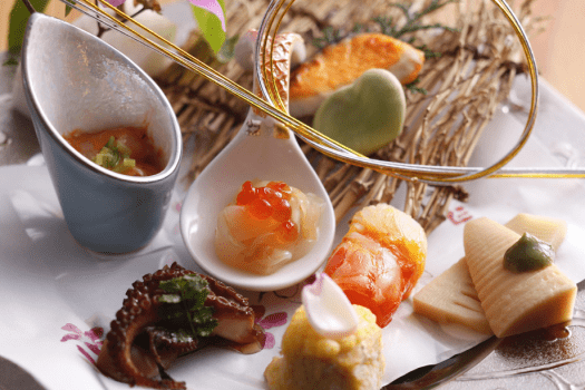 一品一品真心を込めた盛りつけ