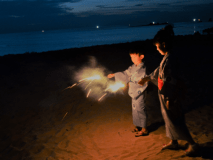 夕食後は家族で花火大会♪