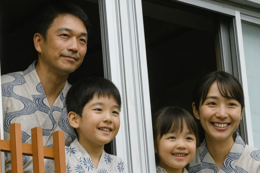 夏でも窓を開ければ涼しい風がお部屋の中を駆け抜けます。