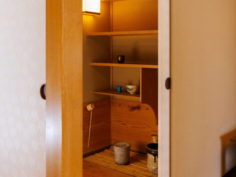 日式房間附桧木檜木室內浴池] 「Rikyu」 12.5 榻榻米/河畔