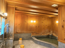 飛騨高山温泉です。 泉質は、ナトリウム・塩化物・炭酸水素塩素。 効能は、神経痛・筋肉痛・関節痛・冷え性・疲労回復など。
妊婦の方も安心してお入りください。