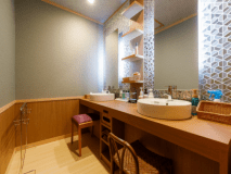 ＜禁煙＞新ひのき露天風呂付客室ダイニングタイプ・洗面所