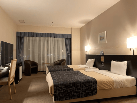 【高層階ツイン禁煙】　街側X3K