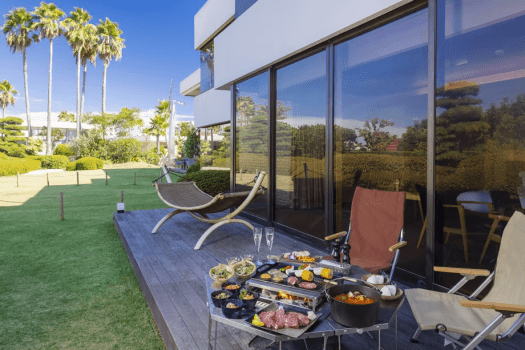 【ガーデンヴィラ】客室テラスバーベキュー（イメージ）