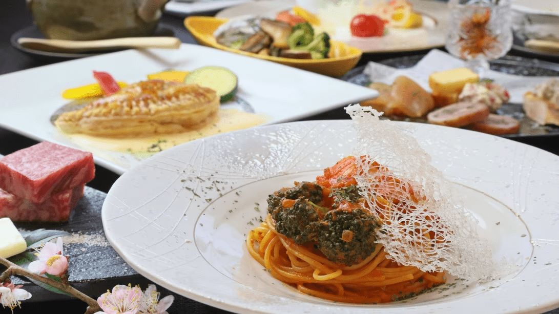 新)見た目もかわいいおしゃれなお食事【レディースプラン】～半露天風呂付き客室～