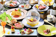 見た目もかわいいおしゃれなお食事【レディースプラン】～半露天風呂付き客室～