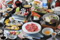 選べるあか牛の豪華会席_馬刺し、あか牛、イセエビ