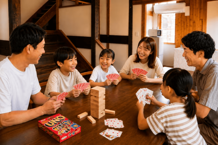 広々とした一棟貸しコテージで、ご家族や親戚とゆったりお過ごしください