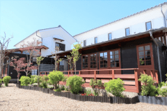 タイプ３の外観です。ウッドデッキが広いです。