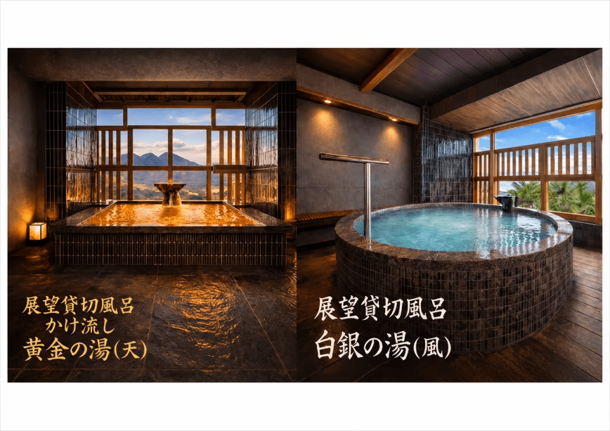 『公式HP限定』【♨黄金＆白銀】　展望貸切風呂満喫付きプラン