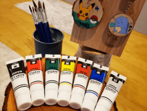 ウッドホルダーオーナメント絵付け