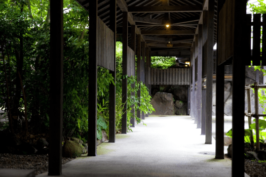 緑の回廊
館内施設を移動するための回廊です。
屋根付きですので、雨の日でも安心です。