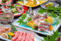 【夕食一例】大分が誇る、海山の味覚を贅沢に