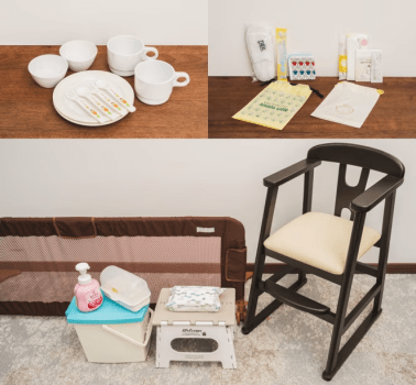 【貸出品】お子様用の貸出品もご用意いたします。※数に限りがございます。