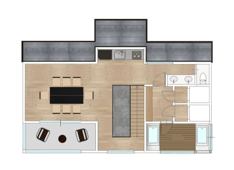 【富士山ビューお風呂２つ付/一棟貸】バルコニーヴィラ（最大8名）