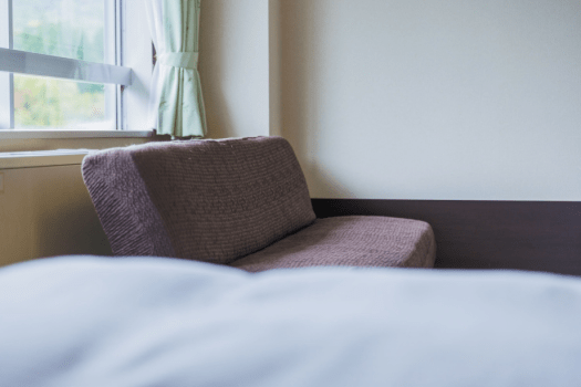 【Deluxe Japanese-Western Style Room】Western-style bed + Japanese-style room, with bath and toilet / Non-smoking