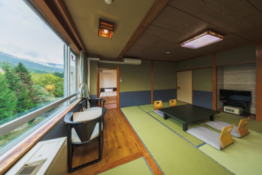 【デラックス和洋室】洋室ベッド＋和室　50㎡　バス・トイレ付／禁煙