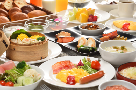 朝食ビュッフェ料理（一例）