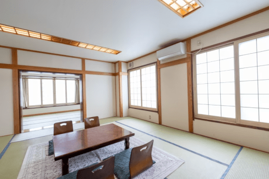 Two connected Japanese-style rooms