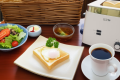 Sample breakfast (may be a fusion of Japanese and Western dishes on a plate or buffet style)