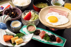 【朝食のみ】 地元食材を活かした和朝食と、湯野の名湯で至福のひとときを