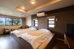 【2階オーシャンサイド】『高砂』温泉内湯付き洋風ツイン客室