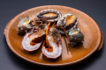 当館名物浜焼き三種（伊勢海老・鮑・栄螺）