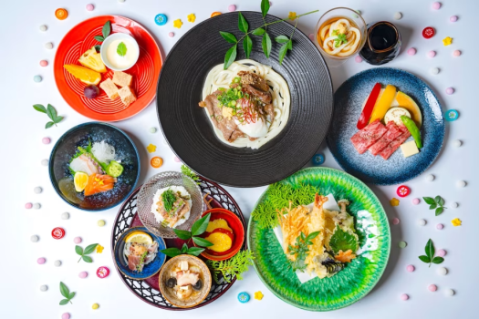 【当店おすすめ】『Top-Grade おうどん会席』プラン（+お造り盛り合わせ +あわびのバター焼き +サーロインステーキ）』プラン（2食付き）