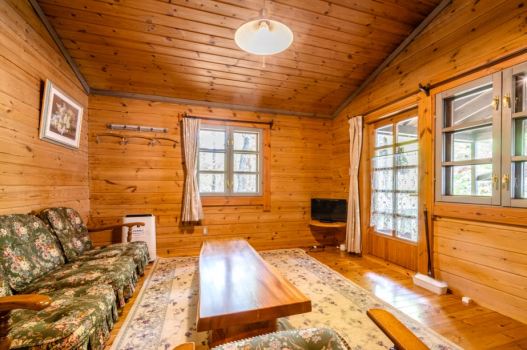 【北欧気分で森の休日】ファインカットが美しい北欧ログハウス｜フィンランドスタンダード｜専用BBQデッキ付き【宿泊のみ】