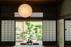 Tatami room and garden Tatami room and garden