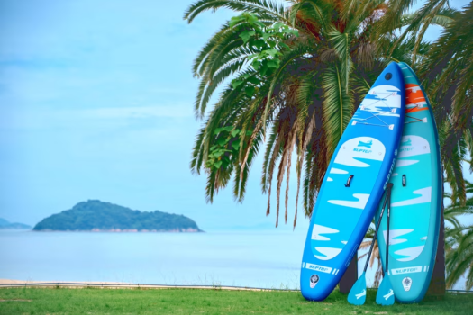 【インクルーシブサービス：アクティビティ（SUP） 8:00～17:00】穏やかな瀬戸内の海で楽しむSUP（サップ）体験。初心者の方でも気軽にチャレンジできる、人気のマリンアクティビティでお楽しみいただけます。　※レンタル期間：6/1～9/30迄　6艇先着順