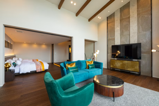 【晴明‐Seimei】Guest rooms with open-air sauna with views of Mt. Fuji and Suruga Bay