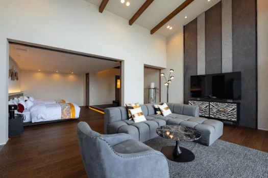 【蒼天-Soten】Guest rooms with open-air sauna with views of Mt. Fuji and Suruga Bay