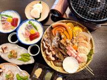 新プラン・海鮮焼き御膳です。お刺身も合わせてご賞味下さい。 新プラン・海鮮焼き御膳です。お刺身も合わせてご賞味下さい。
