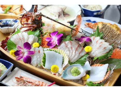 伊勢海老と地魚のお刺身