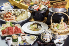 *国生み会席…アワビ×淡路牛×舟盛り